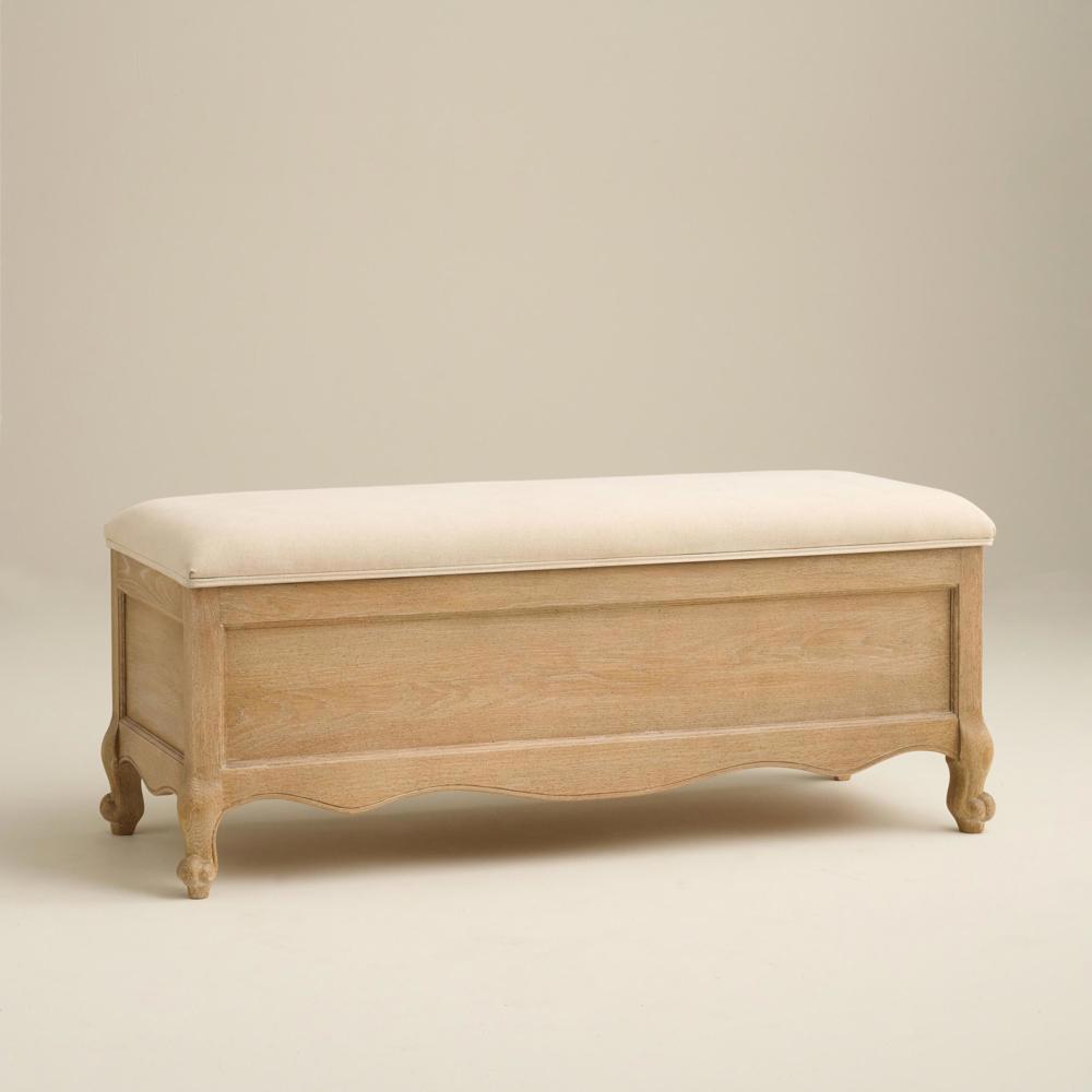 Sienna Beau Linen Ottoman Storage Bench